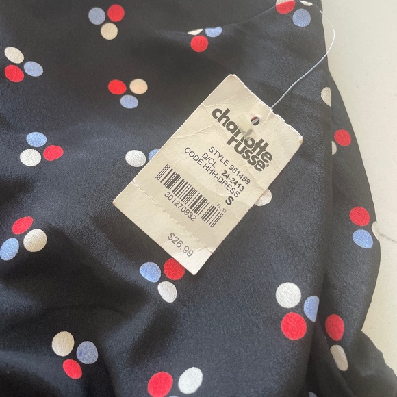 Charlotte Russe | NWT Made in USA Halter V-Neck Floral Mini Dress with Belt, S - Picture 9 of 15